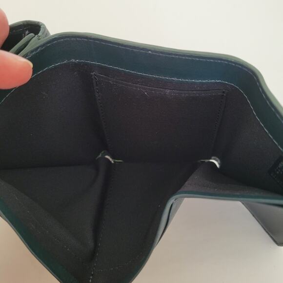 Paul Smith Rabbit Leather Unisex Wallet Card Bill Designer Compact Small Green - Picture 8 of 12